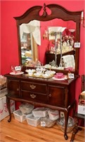 Cherry buffet 4' x 3't + mirror 45" t x 50" w