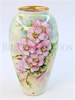 HAND PAINTED PORCELAIN VASE, PINK