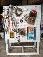 Backside pegboard contents: electric fence