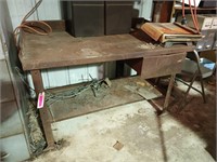 Metal work table with one drawer 30x48x30