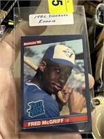 1986 DONRUSS ROOKIE FRED MCGRIFF BASEBALL CARD