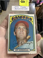1978 TOPPS SIGNED JEFF BURROUGHS BASEBALL CARD