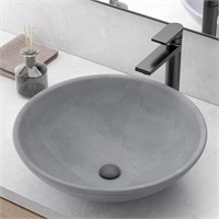 Round Bathroom Sink  Dark Grey Vessel Sink