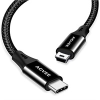 AGVEE 2 Pack 10ft USB-C to Mini USB Cable,