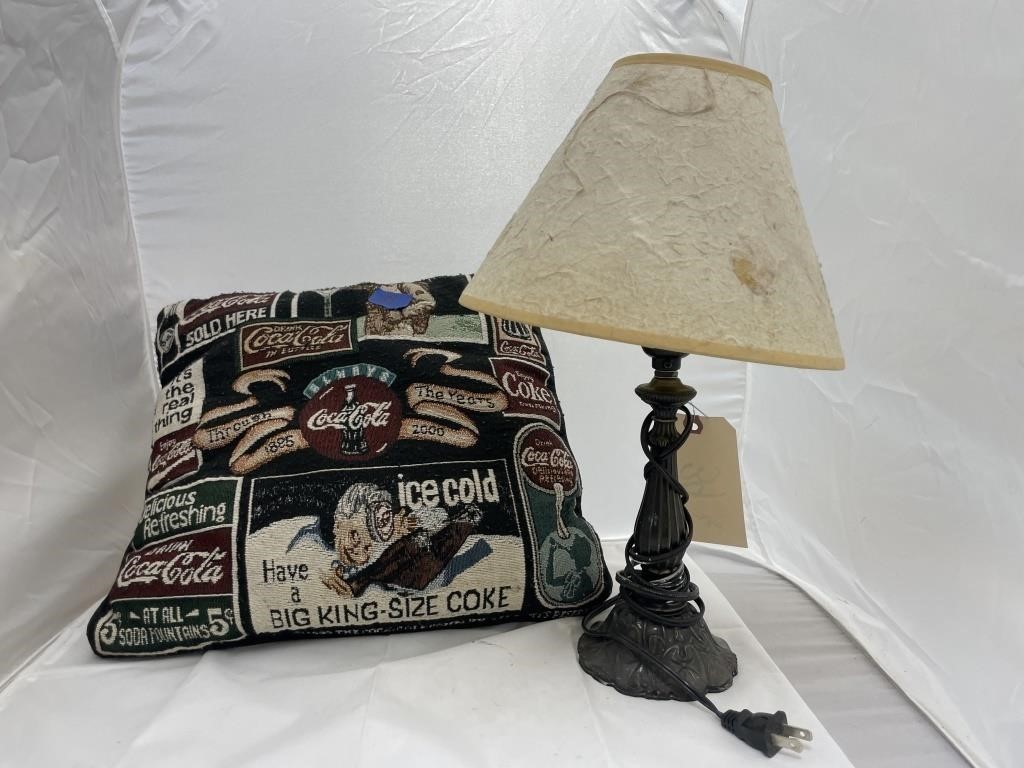 Decorative Pillow & Table Lamp