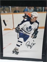 AUTOGRAPHED RON ELLIS LEAFS PHOTO