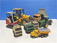 8 Toy Trucks - plastic