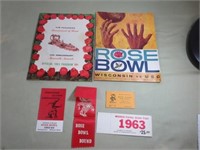 1963 WI Badgers Rose Bowl Collectibles