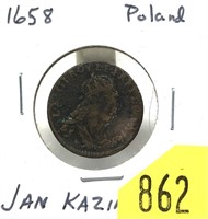 1658 Poland coin