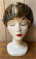 Ladies Vintage Jack Will Feather Hat / Stand