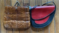 Snakeskin Purse And 80s Leather Design Purse