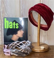 Two Vintage Ladies Hats / Hat Book