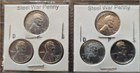 Lot of 6 steel war pennies