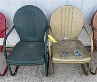 Pair of Metal Lawn Chairs