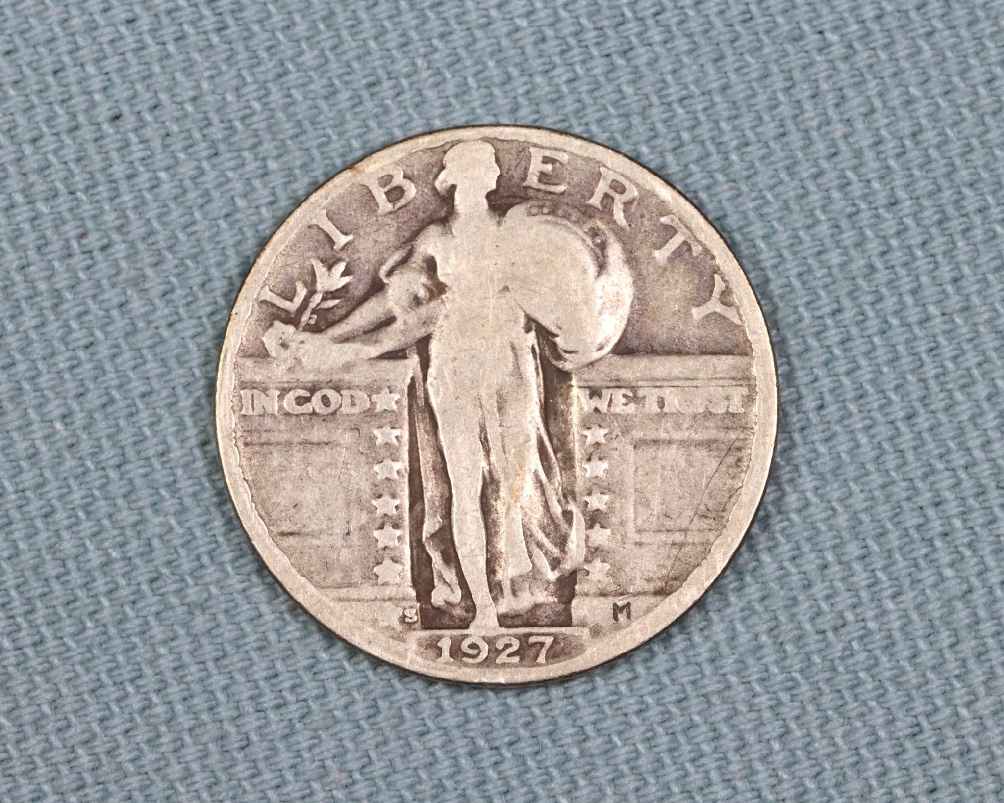 Scarce 1927-S Standing Liberty Quarter