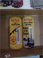 Pair of metal thermometers a lot 10in long