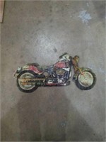 Metal motorcycle sign 23 inches long