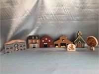 CAT’S MEOW WOODEN TOWN DECORATING PIECES 3-7