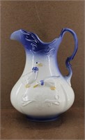 Vintage Large Ceramic Duck Blue Pitcher