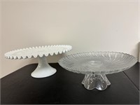 Vintage Fenton Spanish Lace cake plate