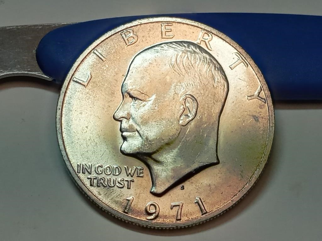 OF) UNC 1971 s silver Ike dollar
