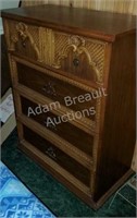 Vintage 4 drawer dresser w/ plastic front