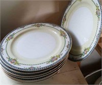 Dinner plates, Delano, hand-painted, made in Japan
