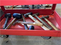 ASSORTED HAMMERS AND MALLETS (BALL PIN, CLAW, ETC)