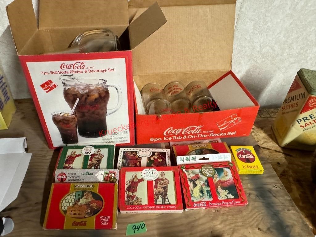 Coca Cola Glasses & Playing Cards