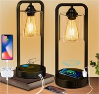 $60 Wireless Charging Table Lamp Set of 2
