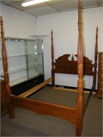 OAK QUEEN SIZE "RICE" 4 POSTER RICE BED