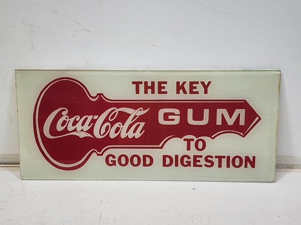 Coca-Cola Glass Sign