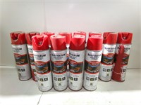 12 Cans Rust-Oleum Red Marking Paint