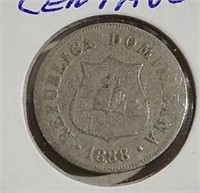 1888 Dominican Republic 2.5 Centavos