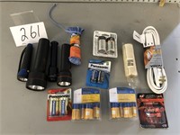 FLASH LIGHTS / EXTENSION CORD / BATTERIES