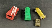 4 Vintage Plastic Toys Vehicles