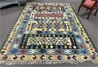 7'6 x 9'6 Vintage Turkish Kilim Wool Rug