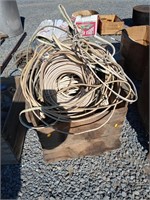 Wood crate full of electric wire