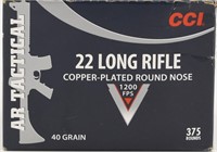 375 Rounds Of CCI AR Tactical .22 LR Ammunition
