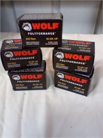 Wolf .223 ammo 5 boxes100 rounds