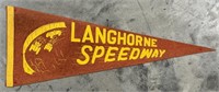 Vintage Langhorne Speedway Auto Race Pennant