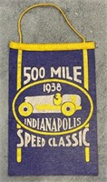 1938 Indianapolis 500 Auto Race Pennant / Banner