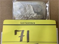 1 OUNCE, .999 FINE SILVER, 1973 MOTHERS DAY BAR
