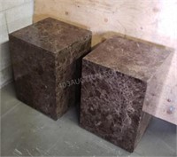 $1000 Lot of 2 Marble Side Tables