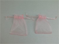 100 Medium Organza Bags - Light Pink