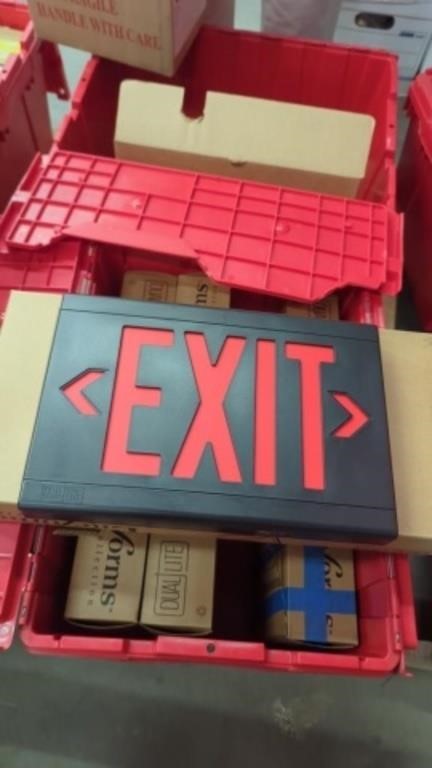 Tote with 4 Exit Signs