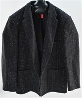 Frank Stella Black Multicolor Grid Tweed Jacket