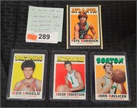 4 '71-72 NBA HOF TRADING CARDS