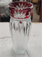 Mikasa - Heavy Crystal / Ruby Top Vase