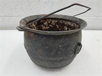 Cast Iron Footed Pot  10 x 7" high